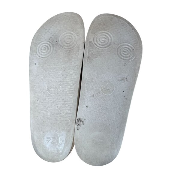 Gucci x Disney Authentic GG Supreme Mickey Mouse Logo Shoes Slides Size 10 - Picture 11 of 12